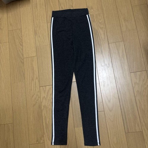 二本線 レギンスライン 黒 Ｓ〜M レディース