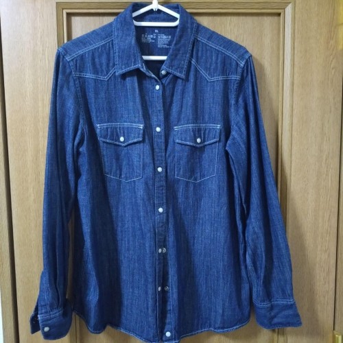 無印良品　デニムシャツ　レディース　XL 長袖