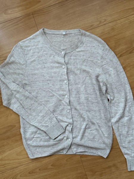 無印良品 リネンカーディガン　ベージュ　M