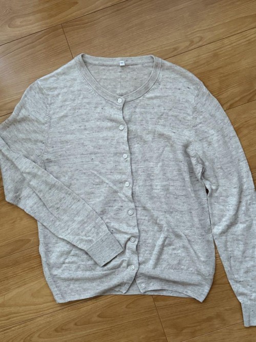 無印良品 リネンカーディガン　ベージュ　M