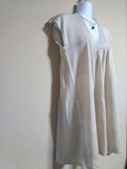 無印良品　リネン　 チュニック　生成り　M
