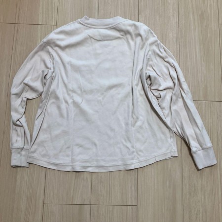 無印良品　アイボリー 長袖 Tシャツ ポケット付き