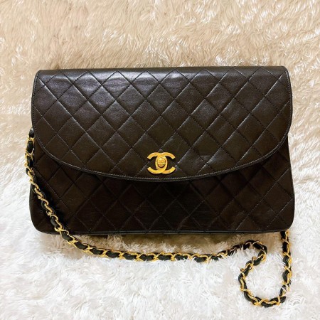 CHANEL 外観美品✨　ショルダーバッグ　マトラッセ　ラムスキン　ココマーク