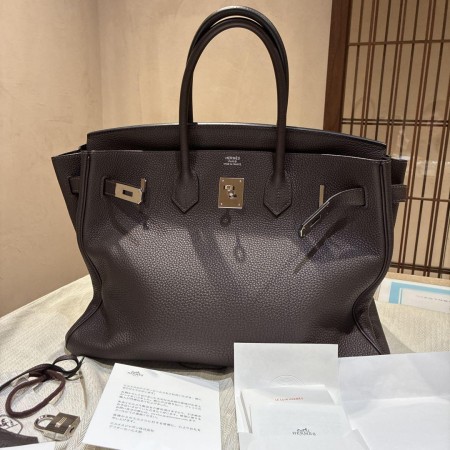 Hermesバーキン35トゴ色エベヌ刻印Y2020年
