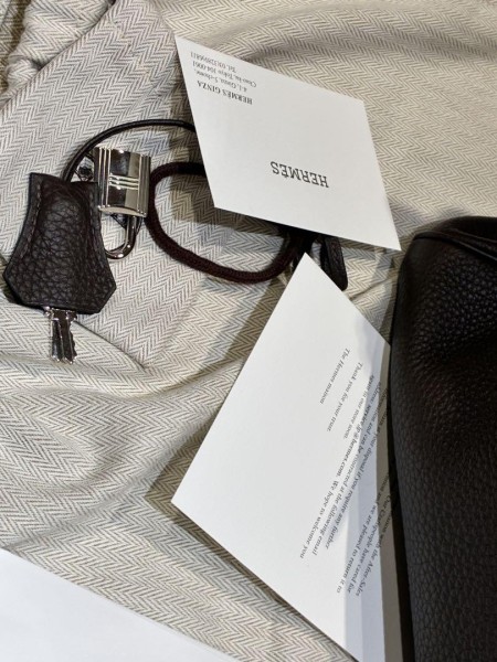Hermesバーキン35トゴ色エベヌ刻印Y2020年