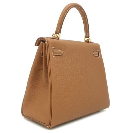 エルメス HERMES 2WAYバッグ ケリー25 内縫い トゴ ゴールド ゴールド金具 新品 未使用 茶 ショルダー 新刻印 K刻印（2025年製） 【箱】【中古】