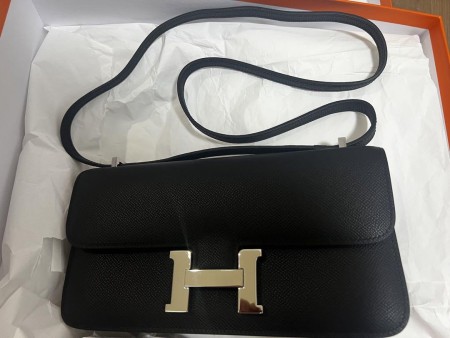エルメス コンスタンスエラン エプソン素材 ブラック シルバー金具 美品