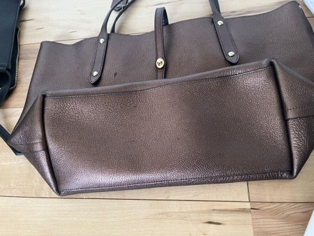 COACH ブラウンレザートートバッグ