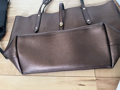 COACH ブラウンレザートートバッグ