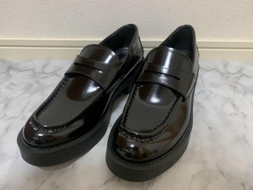 【美品】ZARA ザラ　コインローファー 39 厚底　黒　トラックソール