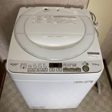 SHARP全自動電気洗濯機(白)