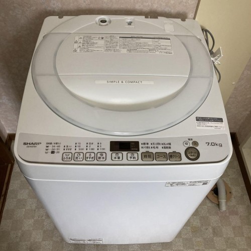 SHARP全自動電気洗濯機(白)
