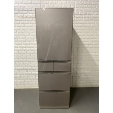 三菱チルドルーム搭載おしゃれグレージュガラスドア大型冷蔵庫　　都内発送無料
