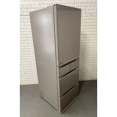 三菱チルドルーム搭載おしゃれグレージュガラスドア大型冷蔵庫　　都内発送無料