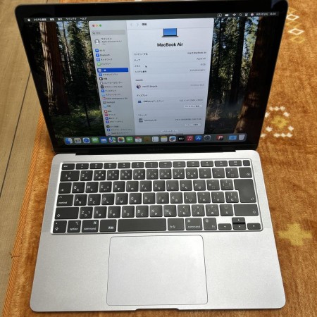 超美品MacBook Air 2020 A2337 M1 245GB 8GB