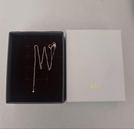 ete K10 ネックレス　ピンクゴールド