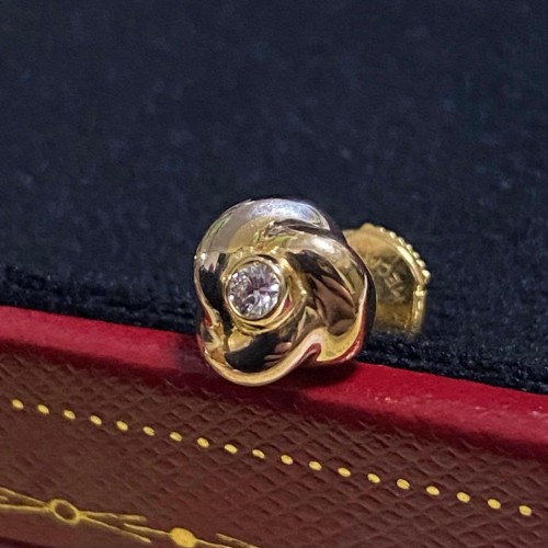 カルティエ ベビートリニティ ピアス ダイヤモンド 18K ゴールド 片耳用