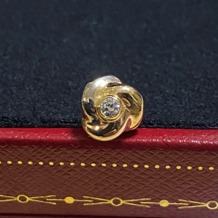カルティエ ベビートリニティ ピアス ダイヤモンド 18K ゴールド 片耳用