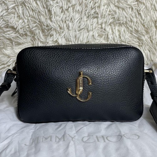 極美品✨JIMMY CHOO カメラバッグ ロゴ金具 ブラック