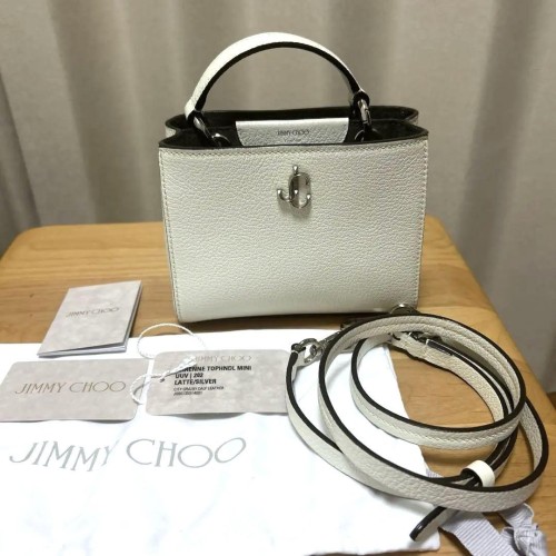 JIMMY CHOO ジミーチュウ ミニショルダーバッグ ホワイト