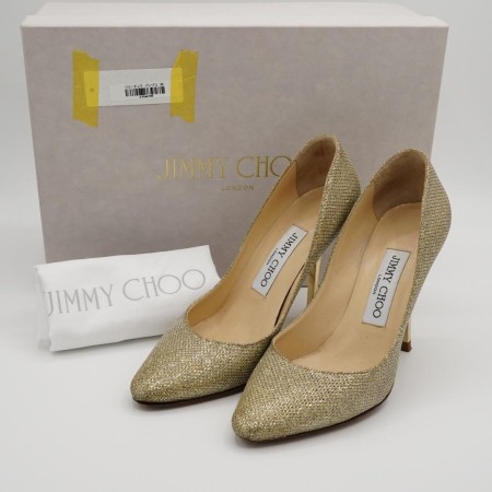 JIMMY CHOO パンプス ゴールド #34 1/2 箱付き