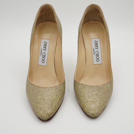 JIMMY CHOO パンプス ゴールド #34 1/2 箱付き