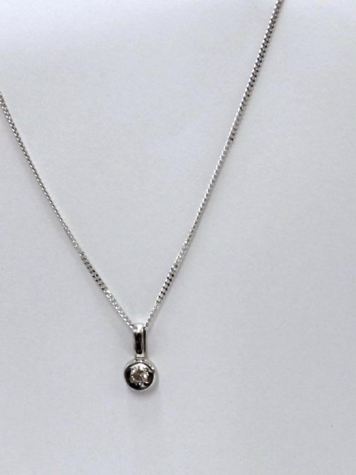 ネックレス　K14WG　ダイヤモンド　ジュエリーマキ　アクセサリー　現状品