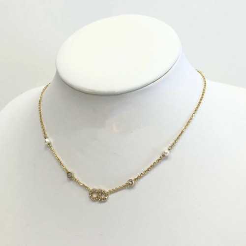 Dior パールネックレス ゴールド