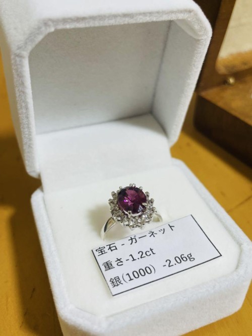 ガーネット シルバーリング 1.2ct 1.8万 スリランカ宝石です。