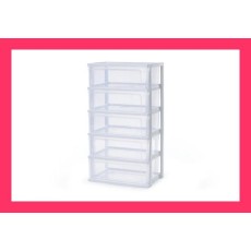 【アイリスオーヤマ　収納・家具　リビング収納】　ワイドチェスト -545●色：ホワイト／クリア ●工具不要で、簡単に組み立てができるチ おすすめ おしゃれ　★売れ筋★　人気 9183245