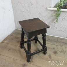 イギリス アンティーク 家具 スツール 木の椅子 踏み台 店舗什器 4478e
