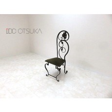 IDC大塚家具購入品　ロートアイアンアールヌーヴォー様式チェア　　サイドチェア