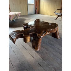 天然木 欅材の一枚板 テーブル 厚板削り出し 創作家具