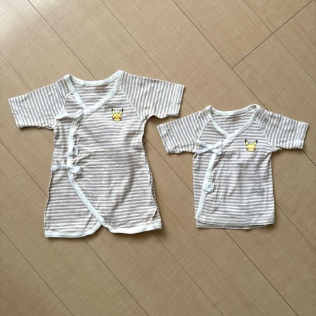 【美品】モンポケギフト 出産準備　短肌着 コンビ肌着 50-60