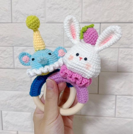 新作ラトル兎象赤ちゃん 出産祝い ギフト