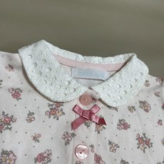 未使用　女の子　可愛い　小花柄　春夏　出産準備　bebe ベビー　ロンパース