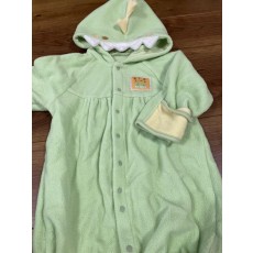 恐竜 おくるみ もこもこロンパース 50-60 西松屋 新生児 出産準備