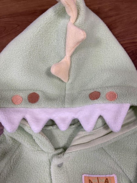 恐竜 おくるみ もこもこロンパース 50-60 西松屋 新生児 出産準備
