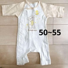 Combimini ロンパース 50~55cm ベビー服 くま柄 前開き