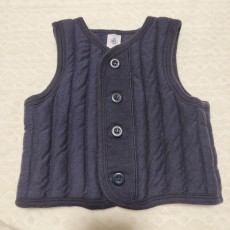 PETIT BATEAU ダークネイビー ベスト 24m/86cm