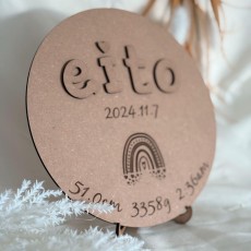 【ベビーメモリー②｜Birth Memory Plate】