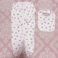ラルフローレン　ベビー　くま　男の子　70 ロンパース　スタイ　白　可愛い