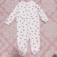 ラルフローレン　ベビー　くま　男の子　70 ロンパース　スタイ　白　可愛い