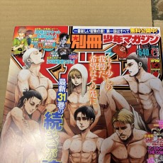 【美品】別冊少年マガジン 2020年5月号 進撃の巨人 表紙　付録ブックカバー有