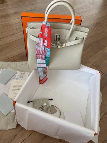 HERMES エルメス バーキン 30 トゴ シルバー