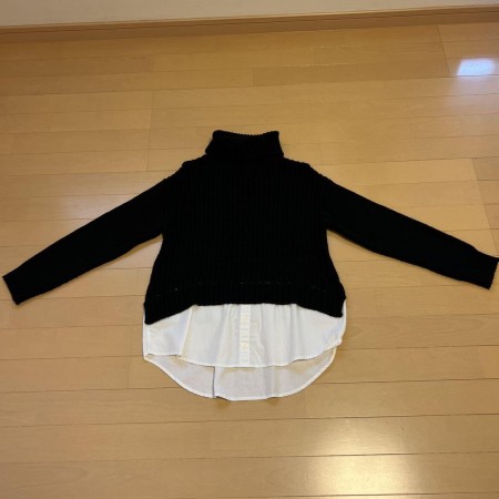 黒 ニットセーター フリーサイズ